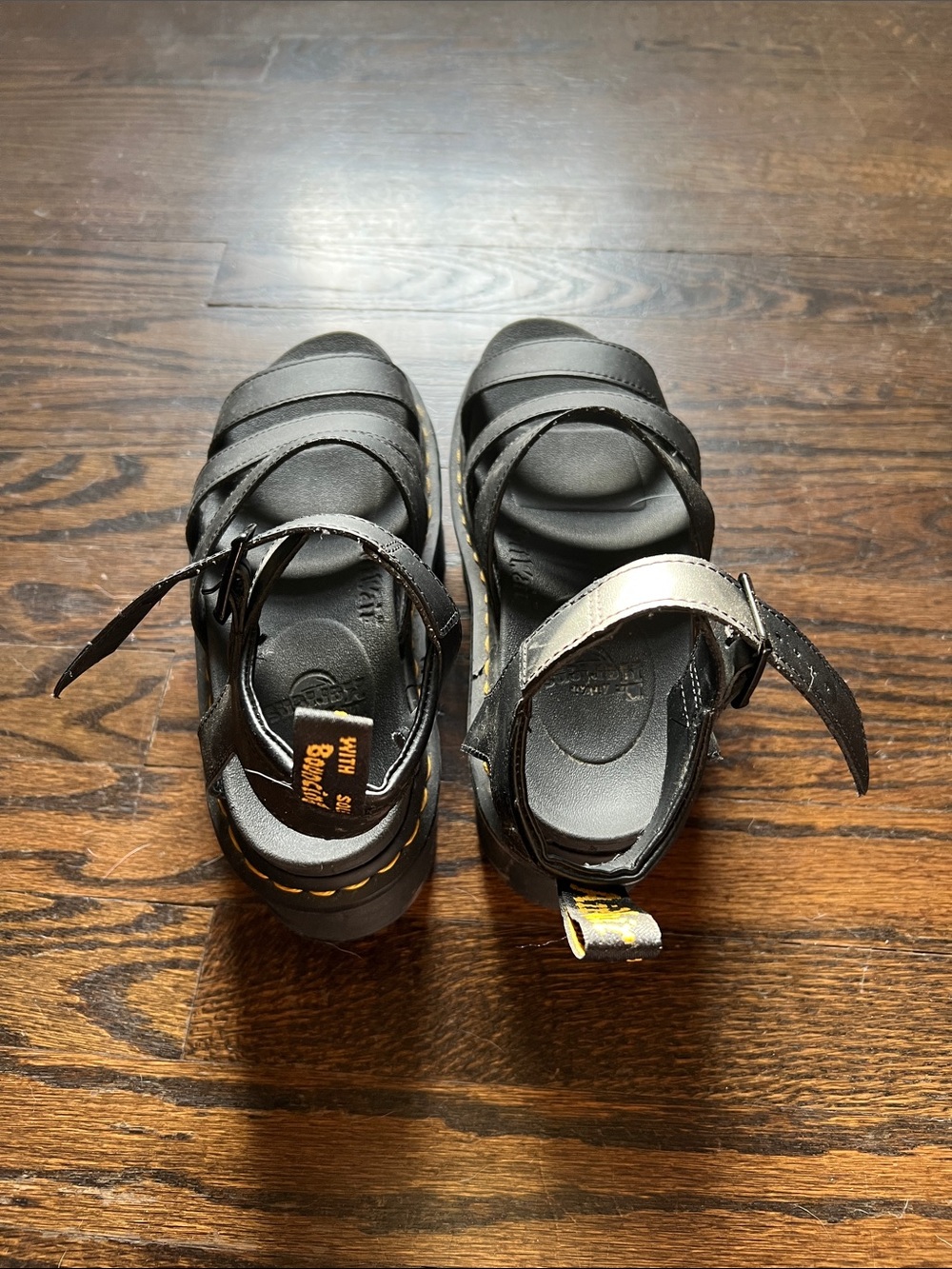 Dr. Martens Black Platform Strappy Sandals - Picture 4 of 5